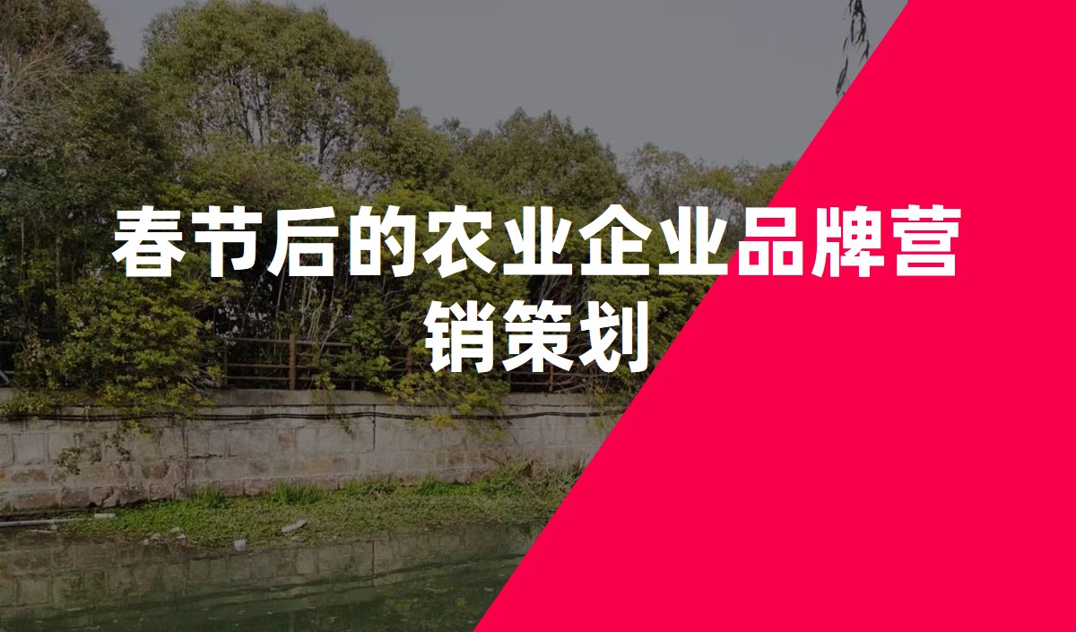 春節(jié)后的農(nóng)業(yè)企業(yè)品牌營(yíng)銷策劃